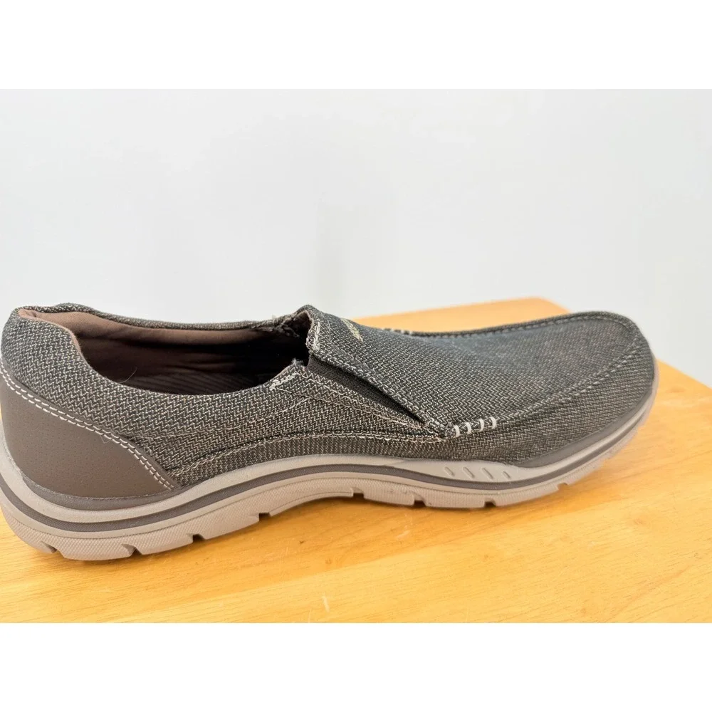 Skechers Avillo Memory Foam Slip On Loafers dock shoes Brown Mens sz 11 64109
